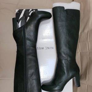 Nine West PADILLAO Leather Mid-Calf Boots Boot